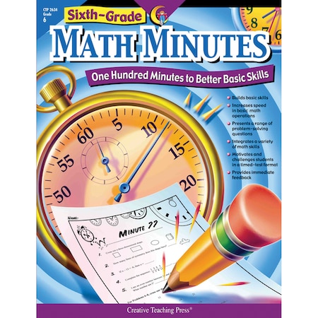 Creative Teaching Press Creative Teaching Press Math Minutes Book, Grade 6 2634